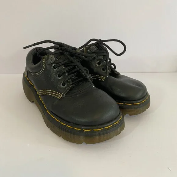 Dr. Martens ブラック レザーシューズ 10 US Y's - × Dr. Martens 10 EYE Y's BLACK CLASSIC CALF （BLACK